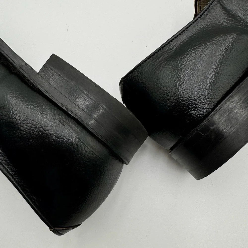 Vintage Guardsman Black Leather Derby Dress Shoes Mens 9.5 Classic Career Formal